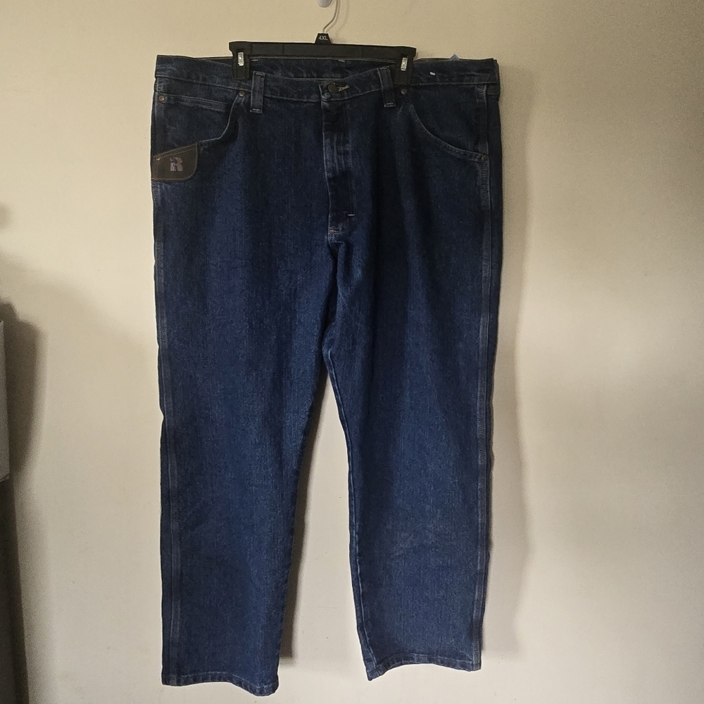 Wrangler Blue Relaxed Jeans Classic Fit Riggs Workwear Jeans Size 42x30